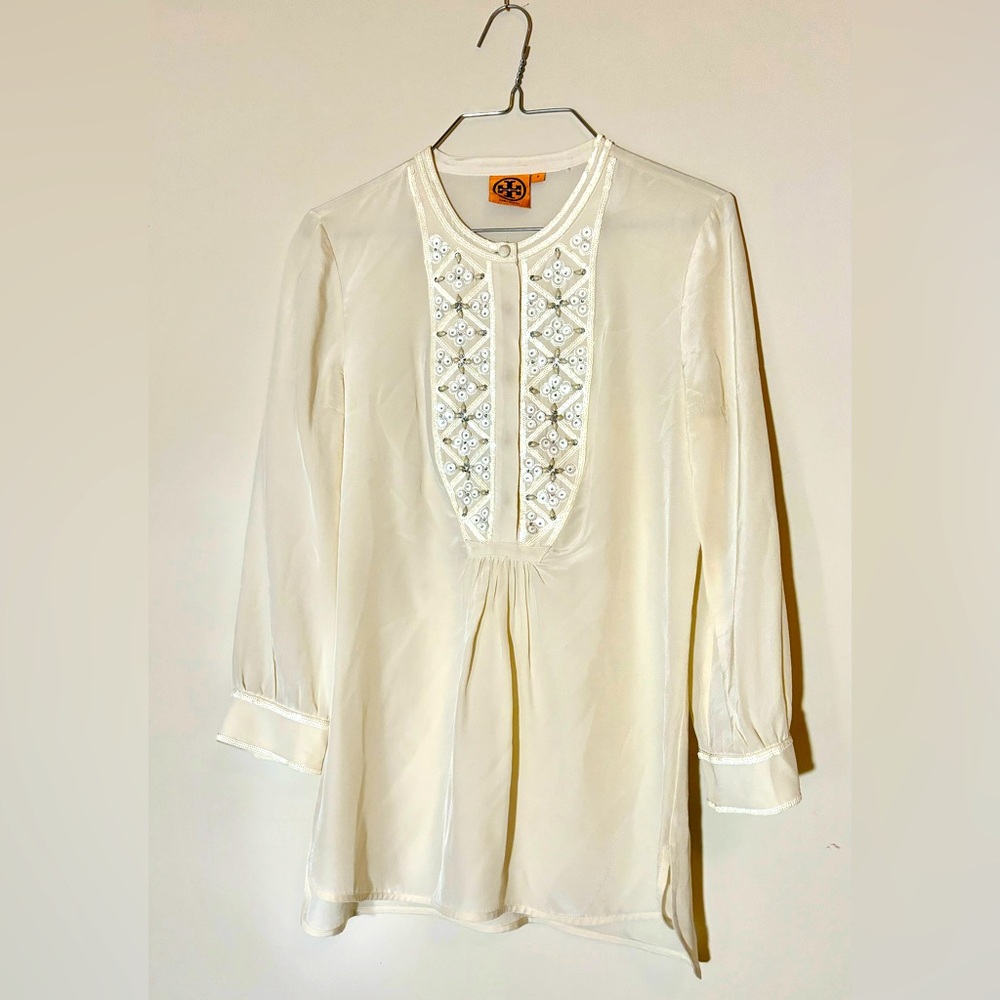 Tory Burch Silk Blouse, EUC